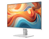 MSI PRO MP251W E14A – 24,5″ skærm, 1920 × 1080, 144 Hz, hvid – forside set skråt