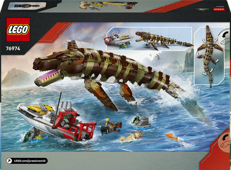 LEGO Jurassic World 76974 – Bådmission: Klodsbygget mosasaur – æskens bagside