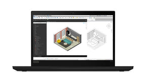 T1A ThinkPad P14s Gen 2 – front med skærm, producentillustration
