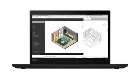 T1A ThinkPad P14s Gen 2 – front med skærm, producentillustration
