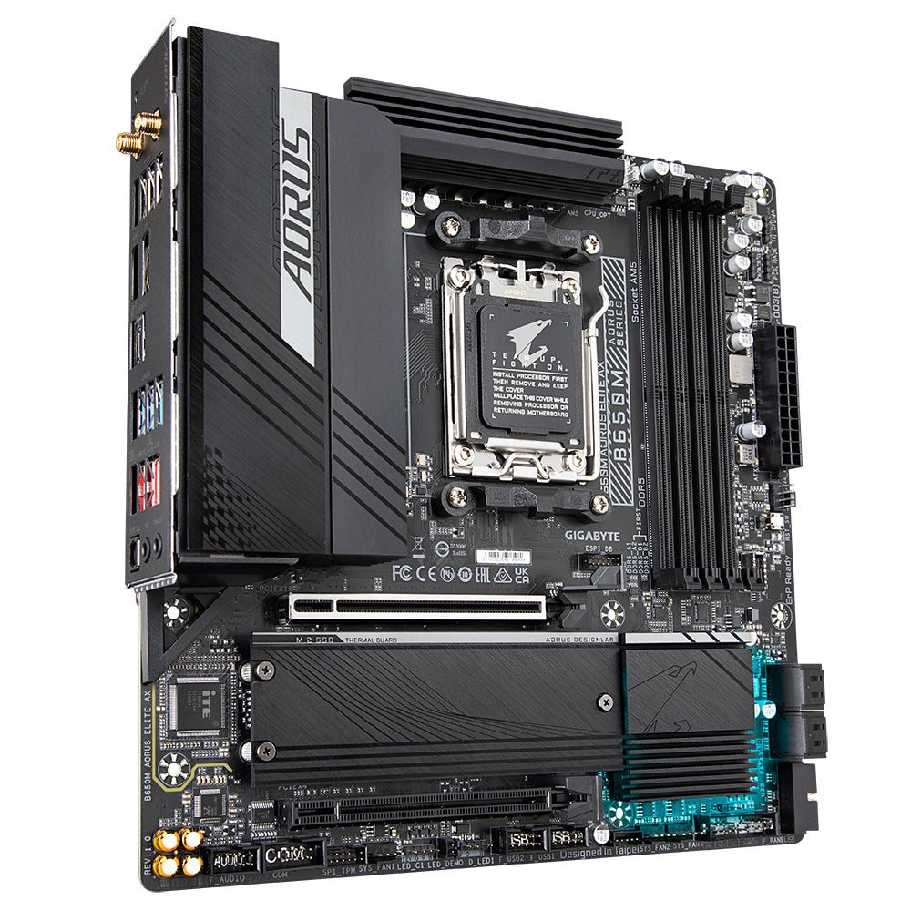 GIGABYTE B650M AORUS ELITE AX, Moderkort (svart) - AM5