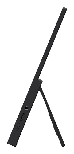 MSI PRO MP165 E6 – 15,6″ bærbar Full HD IPS-skærm – støttens vinkel set fra siden