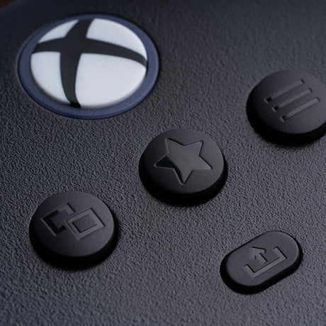 8BitDo Ultimate 3-mode controller – sort – Xbox/PC/mobil – detalje af Xbox-knap