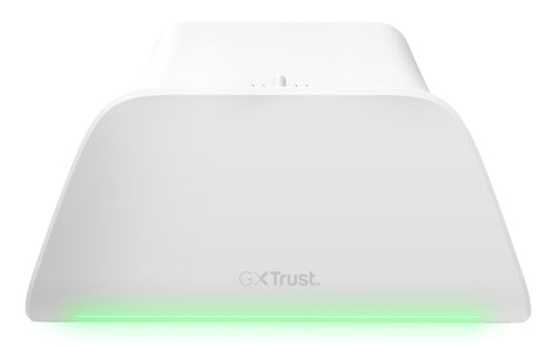 Trust GXT 255W – hvid opladningsstander til PS5 – LED-indikator i nærbillede