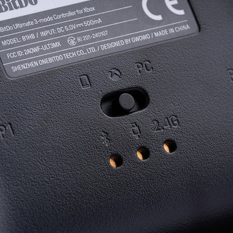 8BitDo Ultimate 3-mode controller – sort – Xbox/PC/mobil – forbindelsesvælger på bagsiden