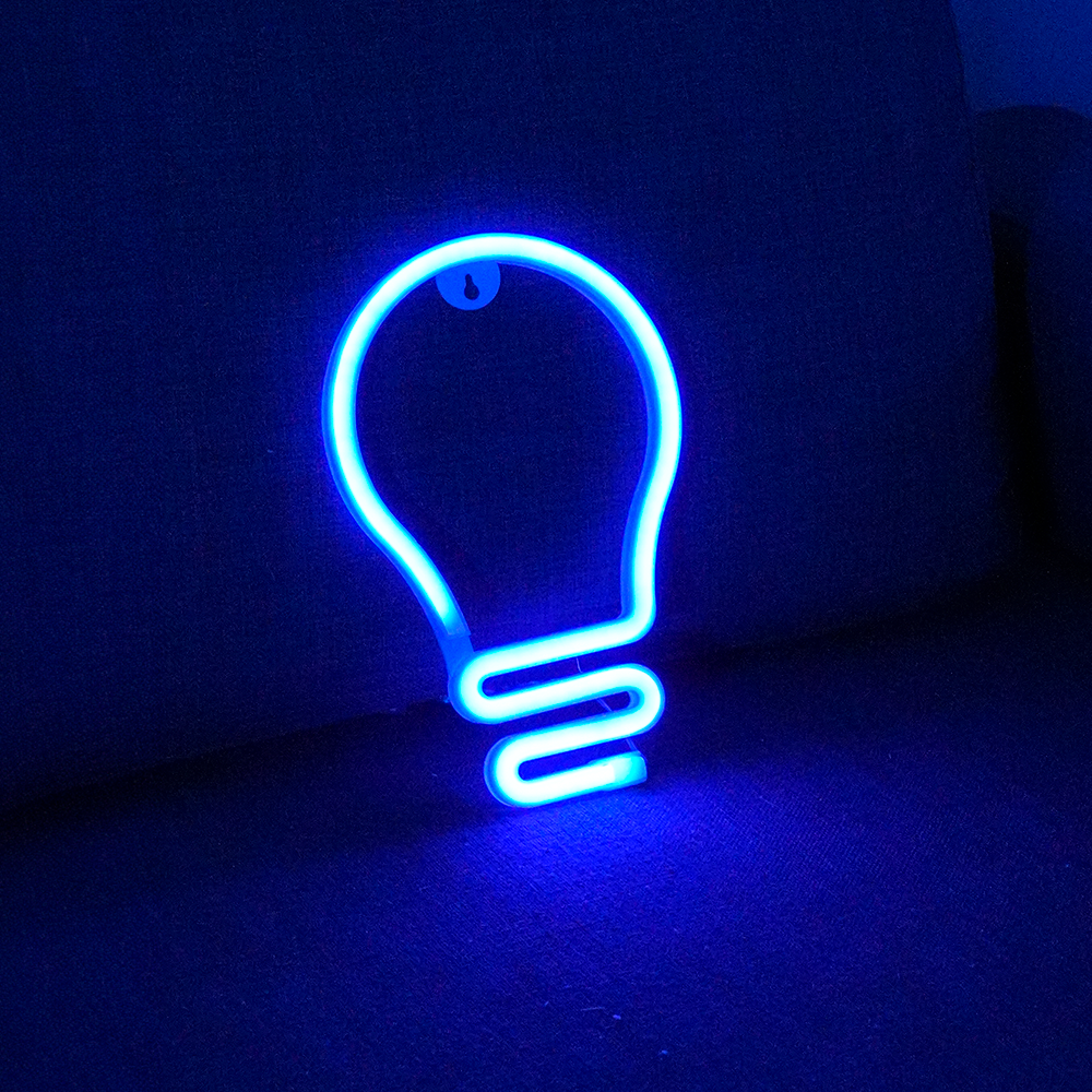 Lampa Neon Led Ljusblå