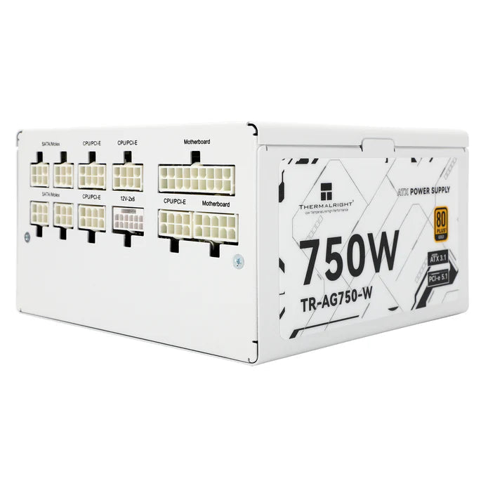 Thermalright TR-AG 750-W, 80+ Guld Modulärt Nätaggregat, SFX, Vit