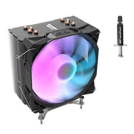 Darkflash S11 LED Aktiv CPU-kylning (kylfläns + Fläkt 120x130) Svart