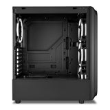 Sharkoon TK5M RGB, Tornhus, Svart, Härdat Glas - Fönster