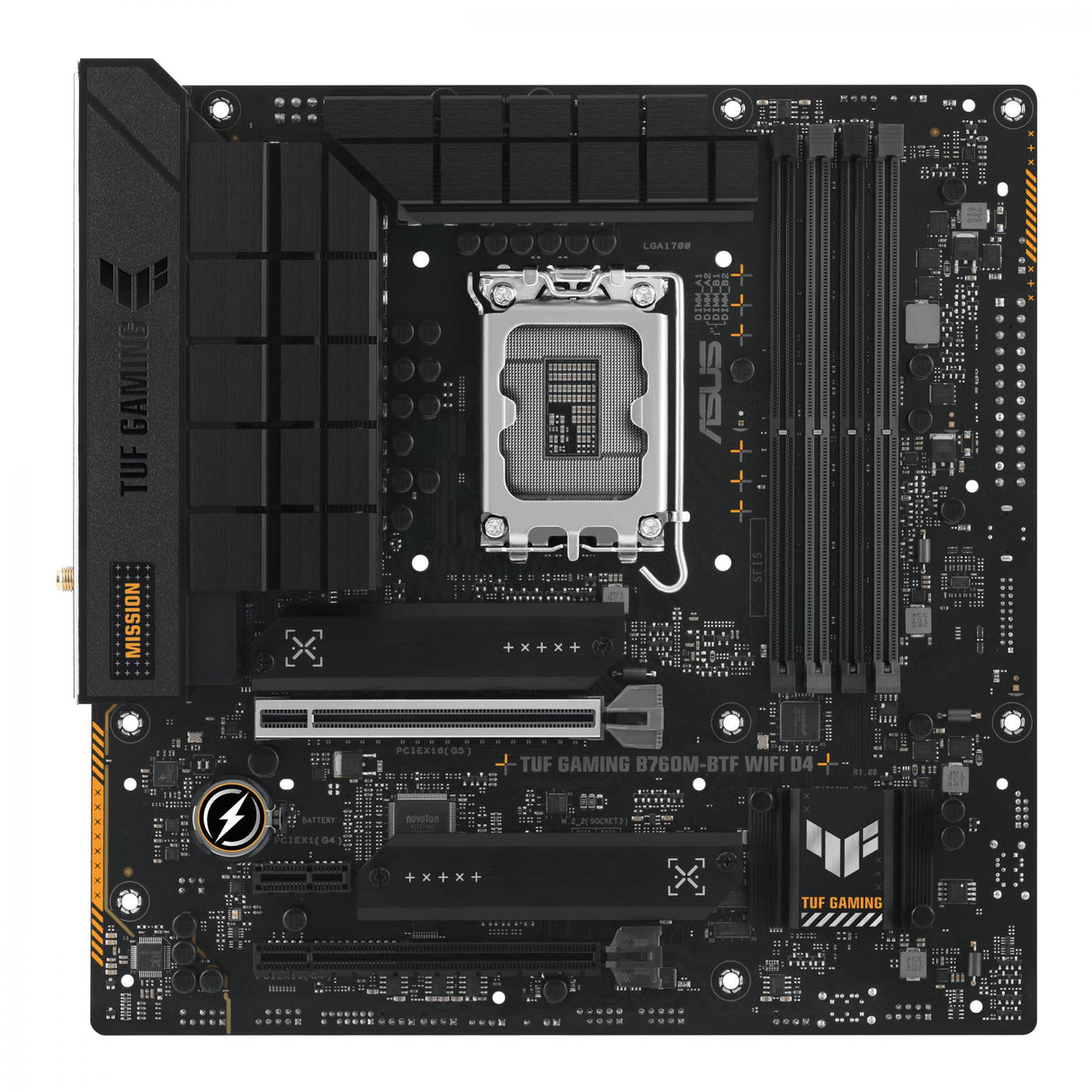 ASUS TUF GAMING B760M-BTF WIFI D4 (mATX, B760, LGA 1700, DDR4)