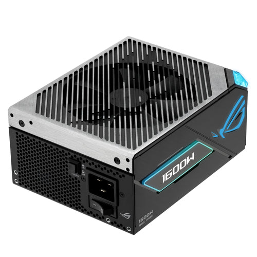 ASUS ROG Thor 1600T3 Gaming EVO – 1600 W Titanium PSU – blæsergitter og netstik