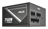 ASUS 750W-ATS Gold set fra siden med kabelstik