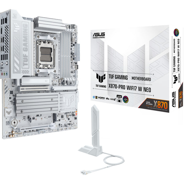 ASUS TUF GAMING X870-PRO WIFI7 W NEO – AM5 bundkort – Hvid