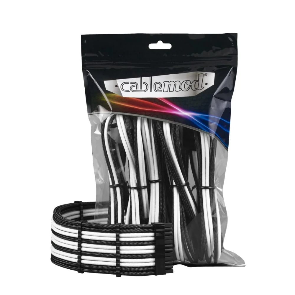 CableMod PRO ModMesh Kabelförlängningssats - Svart/Vit