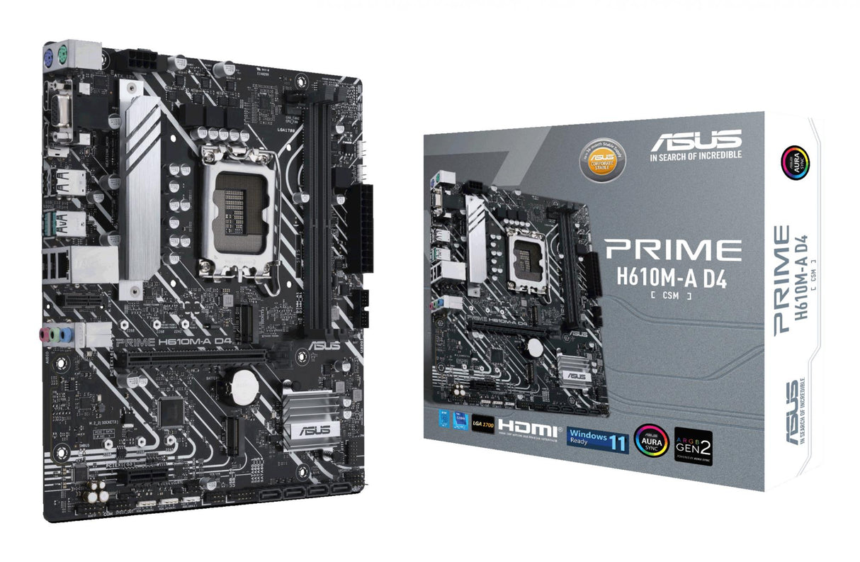 ASUS PRIME H610M-A D4-CSM Micro-ATX LGA1700  Intel H610 ASUSTeK COMPUTER