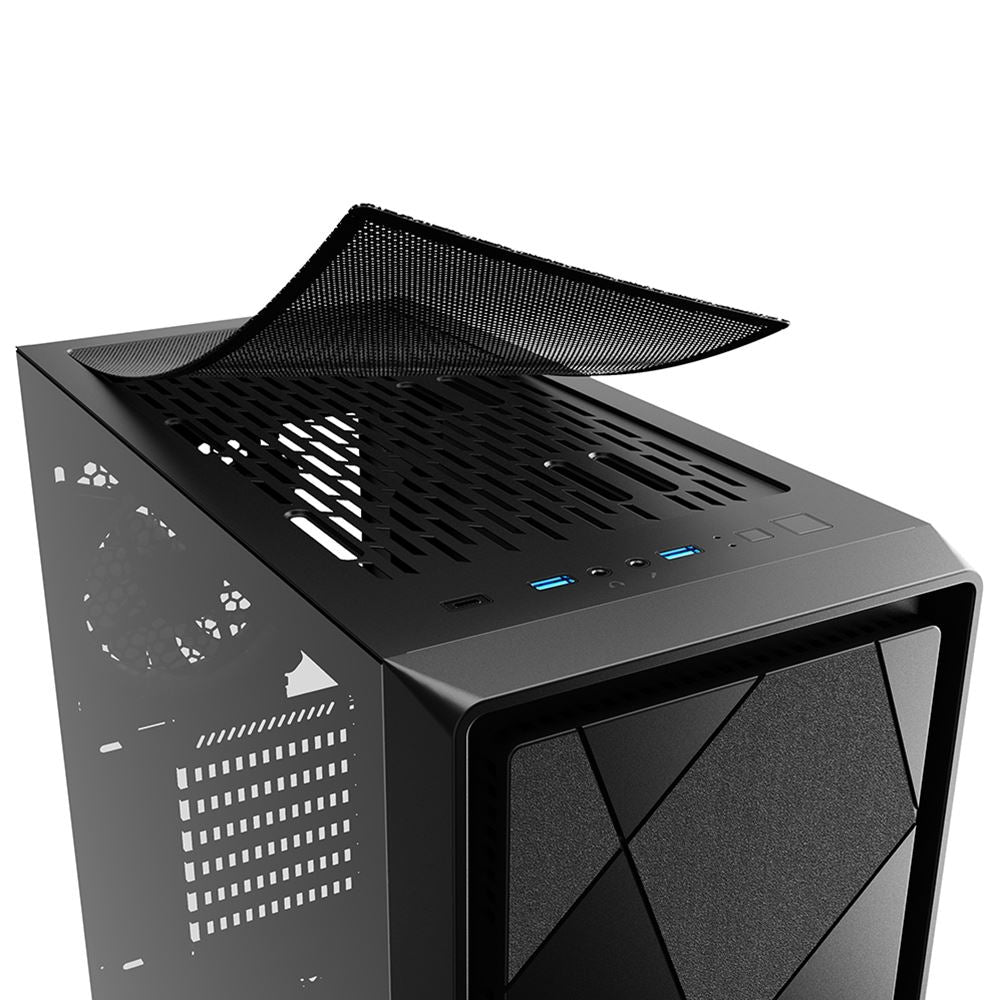 Sharkoon VS8 RGB, Tornfodral (svart, Härdat Glas)