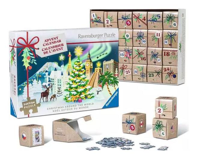 Ravensburger puslespil-julekalender – Christmas Around the World – produktbillede 3