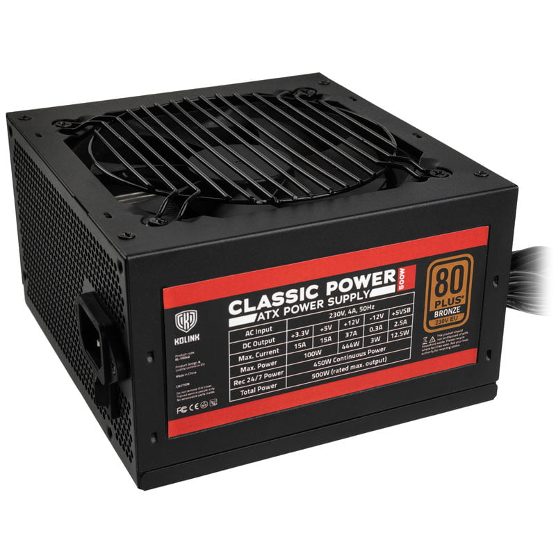 Kolink Classic Power 80 PLUS Bronze PSU - 500 Watt
