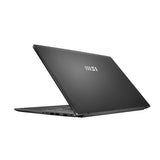 MSI Modern 15 F1MG-1245FRNN – bagside og åbent låg