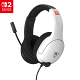 Turtle Beach Airlite Fit – Nintendo Switch 2 – Sort/hvid – sort og hvidt headset skråt forfra