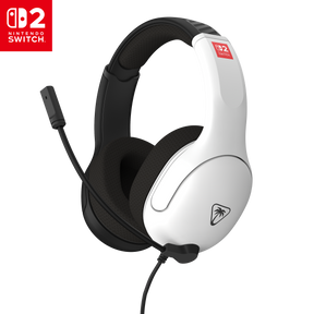 Turtle Beach Airlite Fit – Nintendo Switch 2 – Sort/hvid – sort og hvidt headset skråt forfra