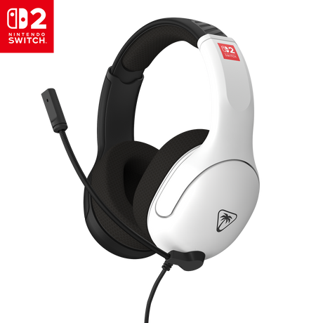 Turtle Beach Airlite Fit – Nintendo Switch 2 – Sort/hvid – sort og hvidt headset skråt forfra