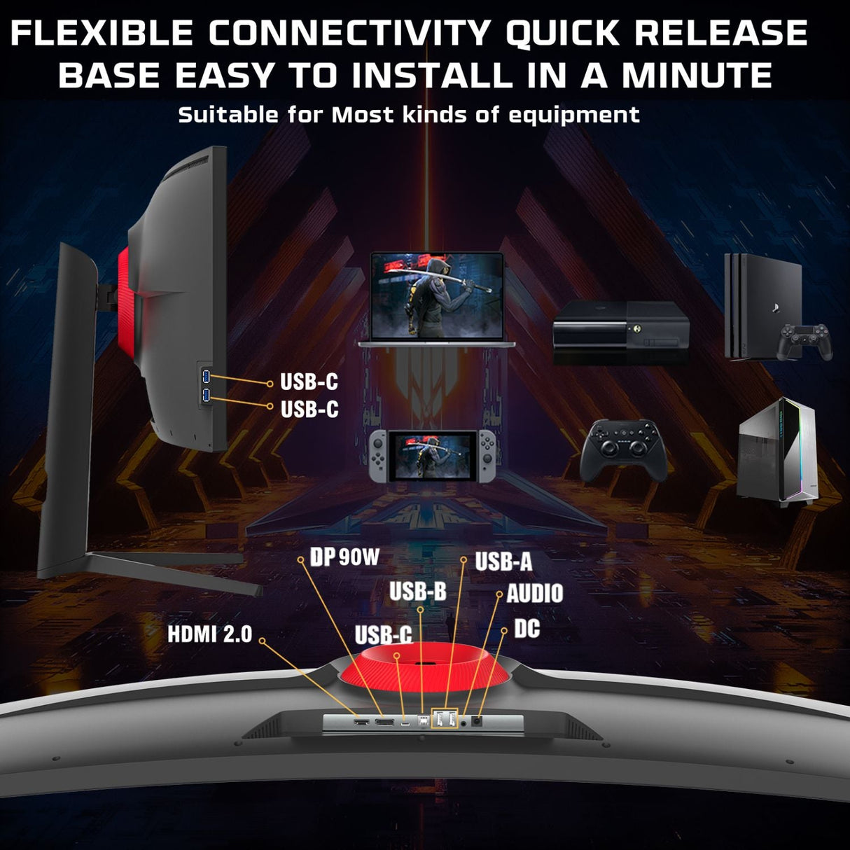 TWISTED MINDS CURVE GAMING MONITOR 49&quot; 5K/2K - 75HZ