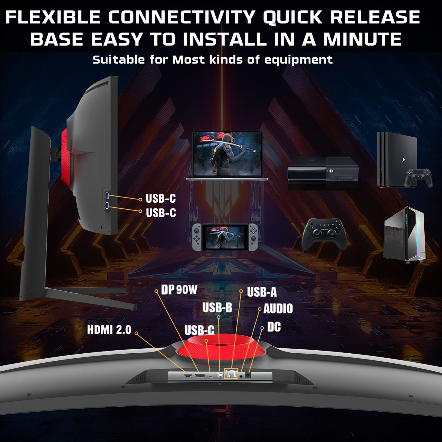 TWISTED MINDS CURVE GAMING MONITOR 49&quot; 5K/2K - 75HZ