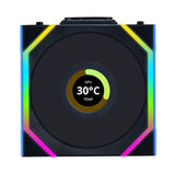 Lian Li UNI FAN SL Trådlös LCD Reverse, Svart - 120mm