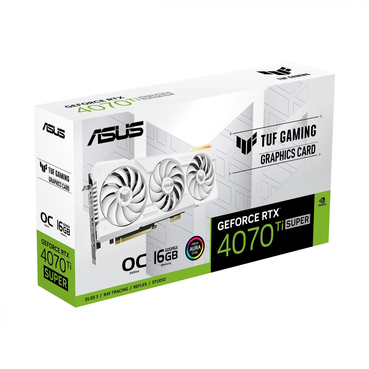 ASUS GeForce RTX 4070 TI SUPER 16GB TUF OC GAMING WHITE EDITION BTF ASUS