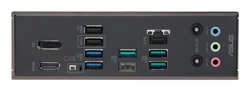 ASUS B850 MAX Gaming WiFi – bagpanel med USB, netværk og skærmporte