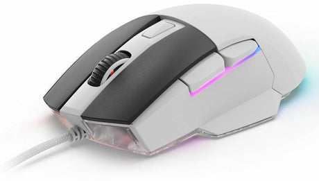 Sharkoon SKILLER SGM35 White 6400 DPI ATG4090 RGB 1000Hz 80g PBT 6-Button Gaming Mouse Sharkoon