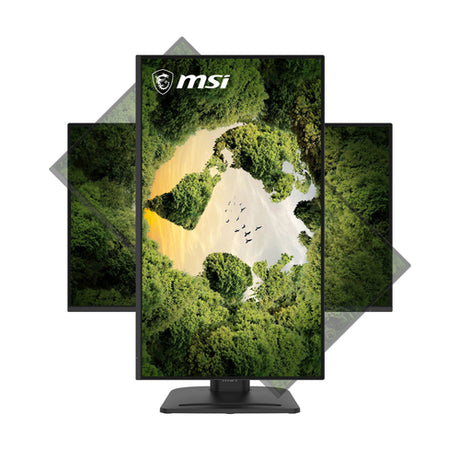 MSI PRO MP275PGN E14 – 27″ IPS-skærm, 144 Hz – stativets justeringsmuligheder