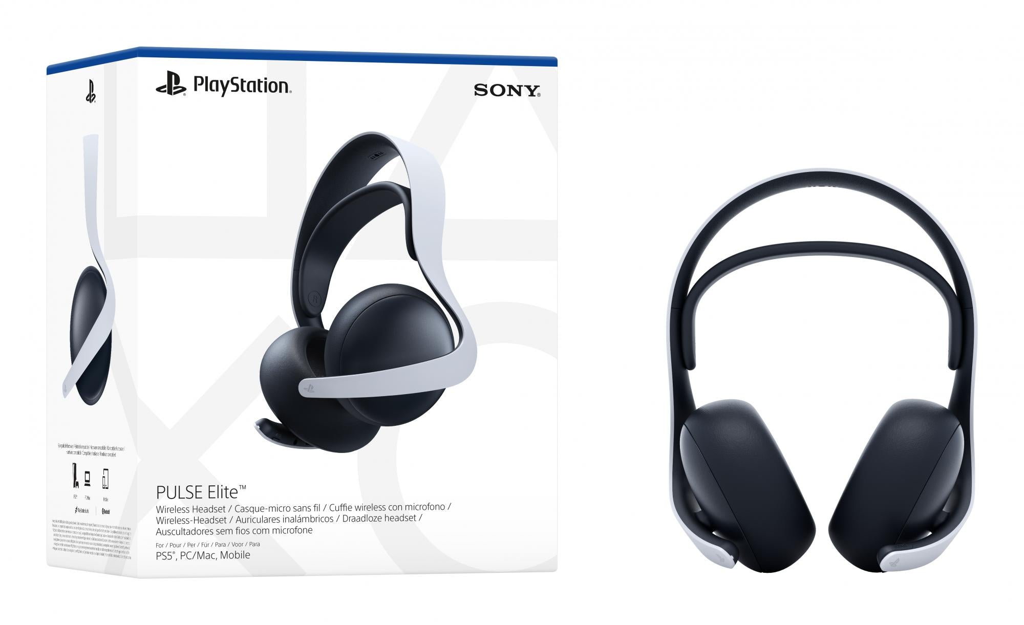 Sony PULSE Elite Trådløs Hovedtelefoner Sort Hvid Sony
