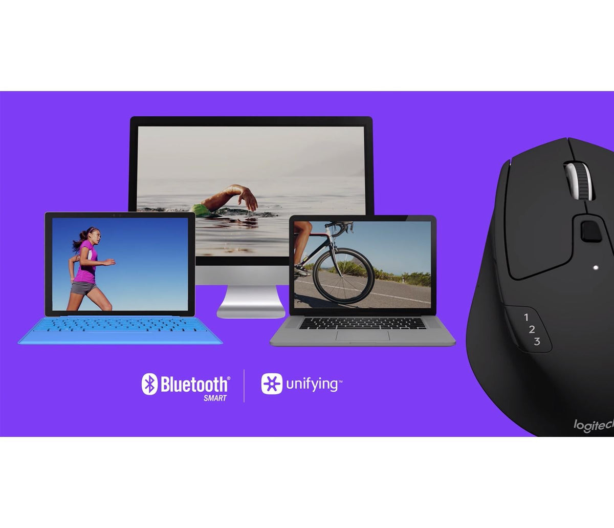 Logitech - M720 Triathlon Bluetooth Optical Black Logitech