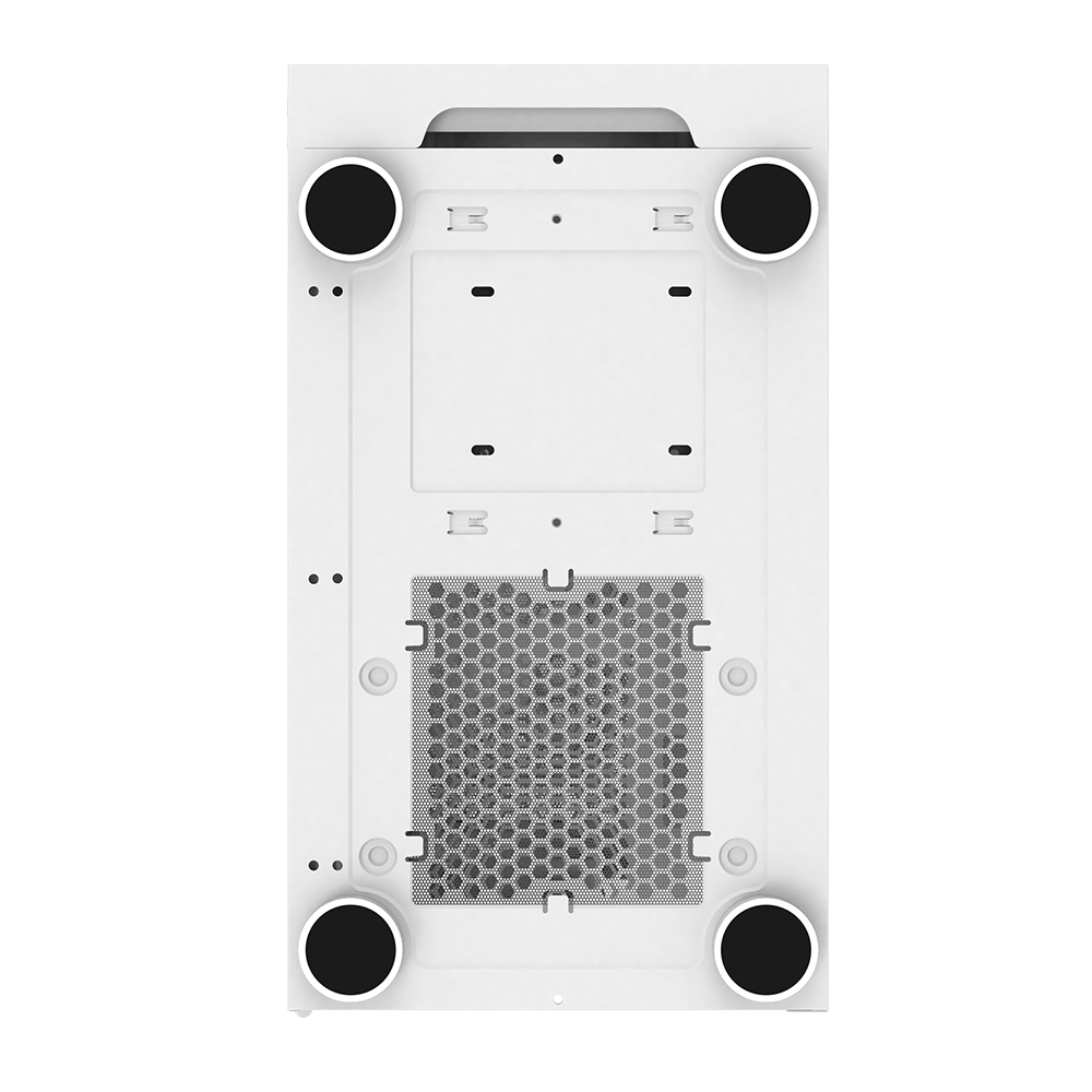 Montech X3 Glass White - 3x 140 mm statiska RGB-fläktar + 3x 120 mm statiska RGB-fläktar, sidosvängbart härdat glas