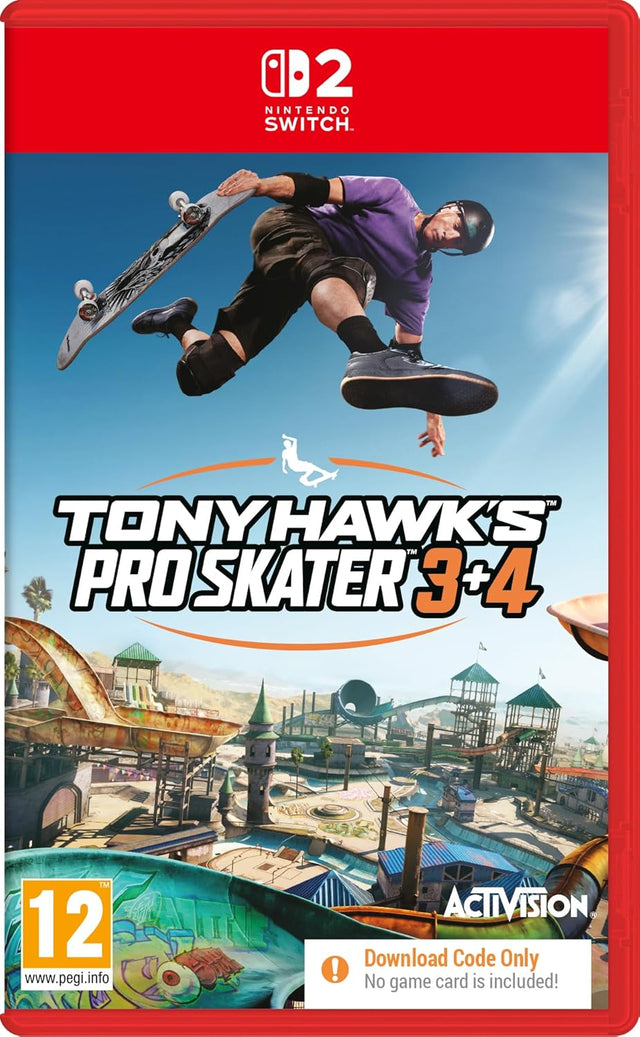 Tony Hawk's Pro Skater 3 + 4 – Nintendo Switch 2 – Kode i æsken – spilæske med downloadkode
