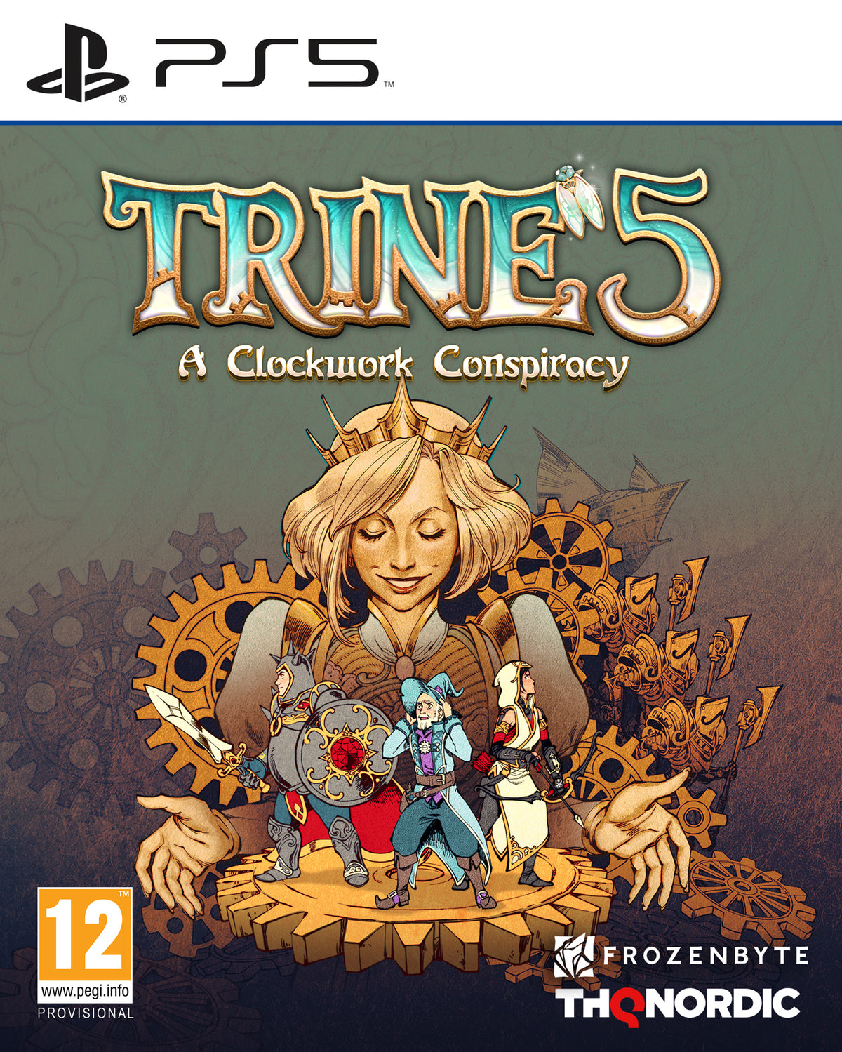 Trine 5: A Clockwork Conspiracy – PlayStation 5 – spilomslag