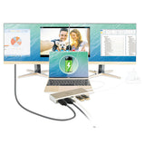 j5create JCD381-N – USB-C-dock med to HDMI-udgange – Illustration af skærme og opladning