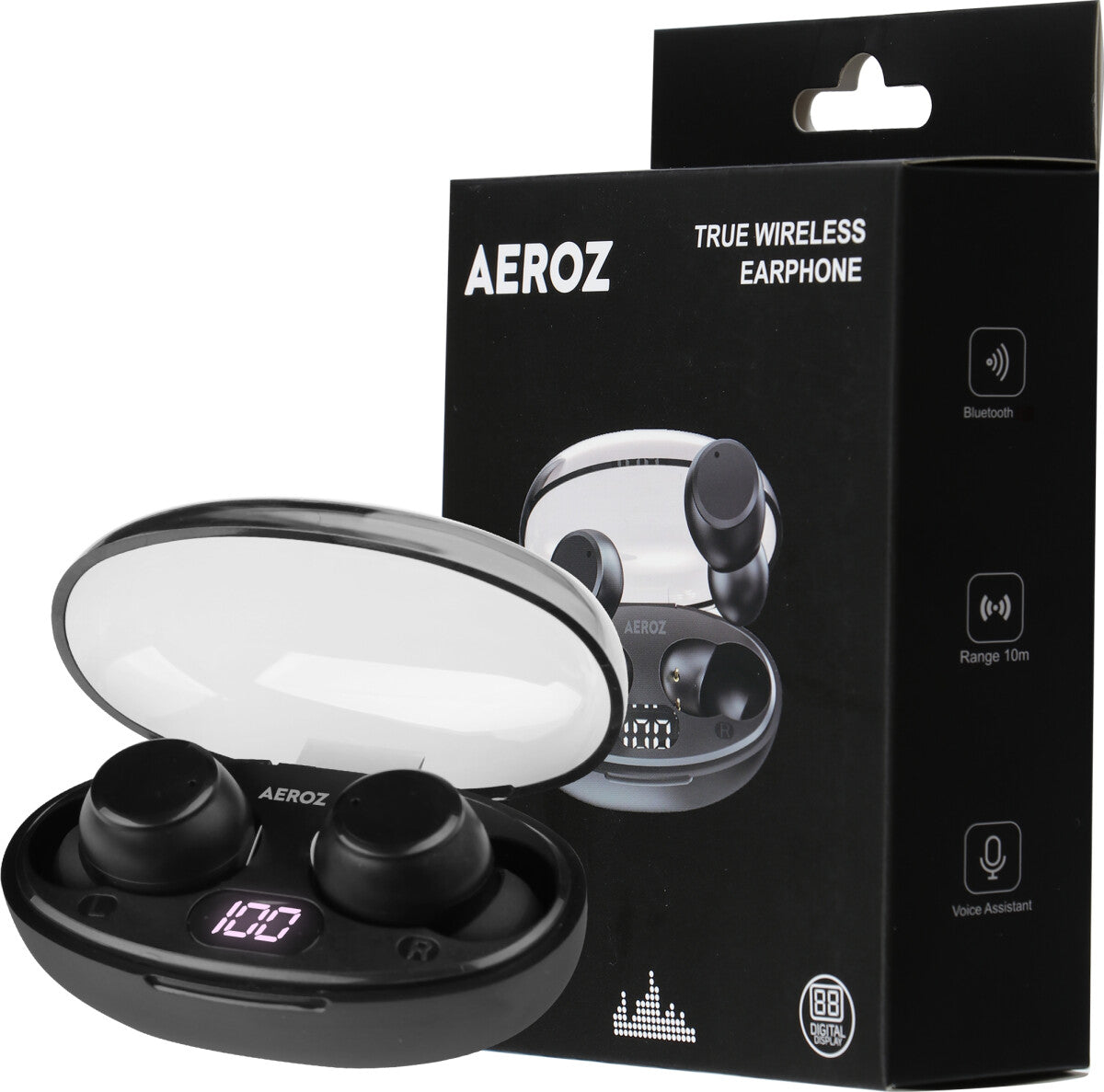 AEROZ - TWS-1010 BLACK - True Wireless Earbuds
