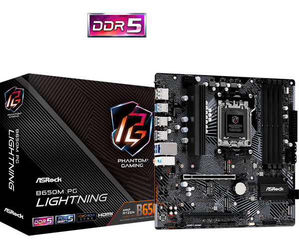 ASRock B650M PG LIGHTNING - Bundkort
