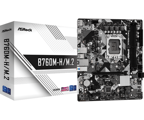Asrock B760M-H/M.2 - mATX DDR5 LGA1700 - Bundkort
