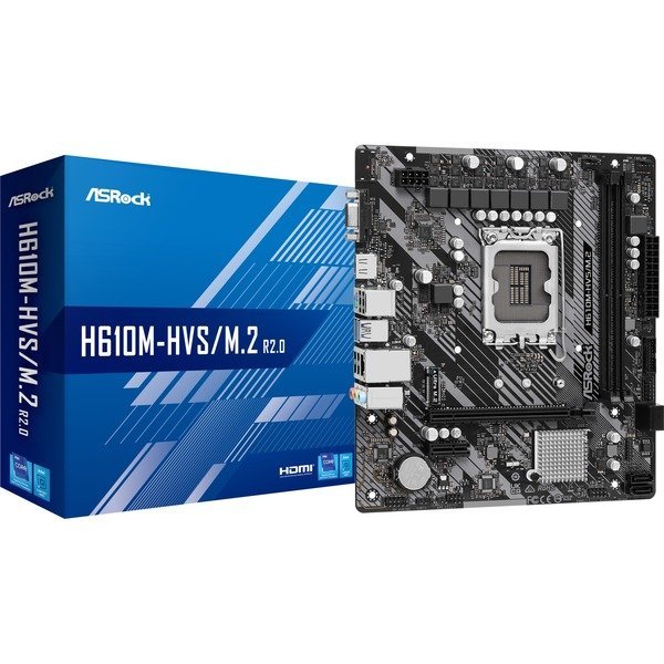 ASRock H610M-HVS/M.2 R2.0 Micro-ATX LGA1700   - BundkortIntel H610