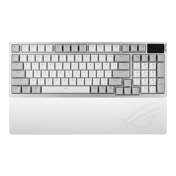 ASUS ROG Azoth 96 HE – hvidt gamingtastatur, nordisk