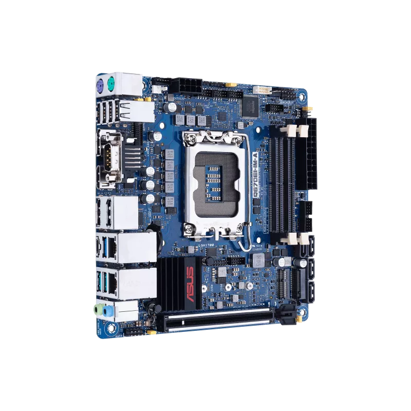 ASUS Q670EI-IM-A bundkort set skråt fra oven