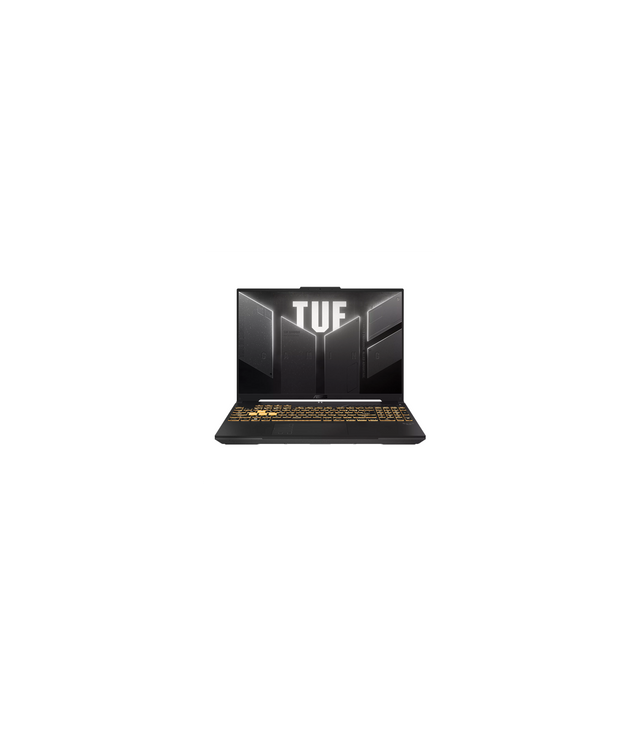 ASUS TUF Gaming F16 FX607VJR-TU305W i Mecha Gray set forfra med bagbelyst tastatur