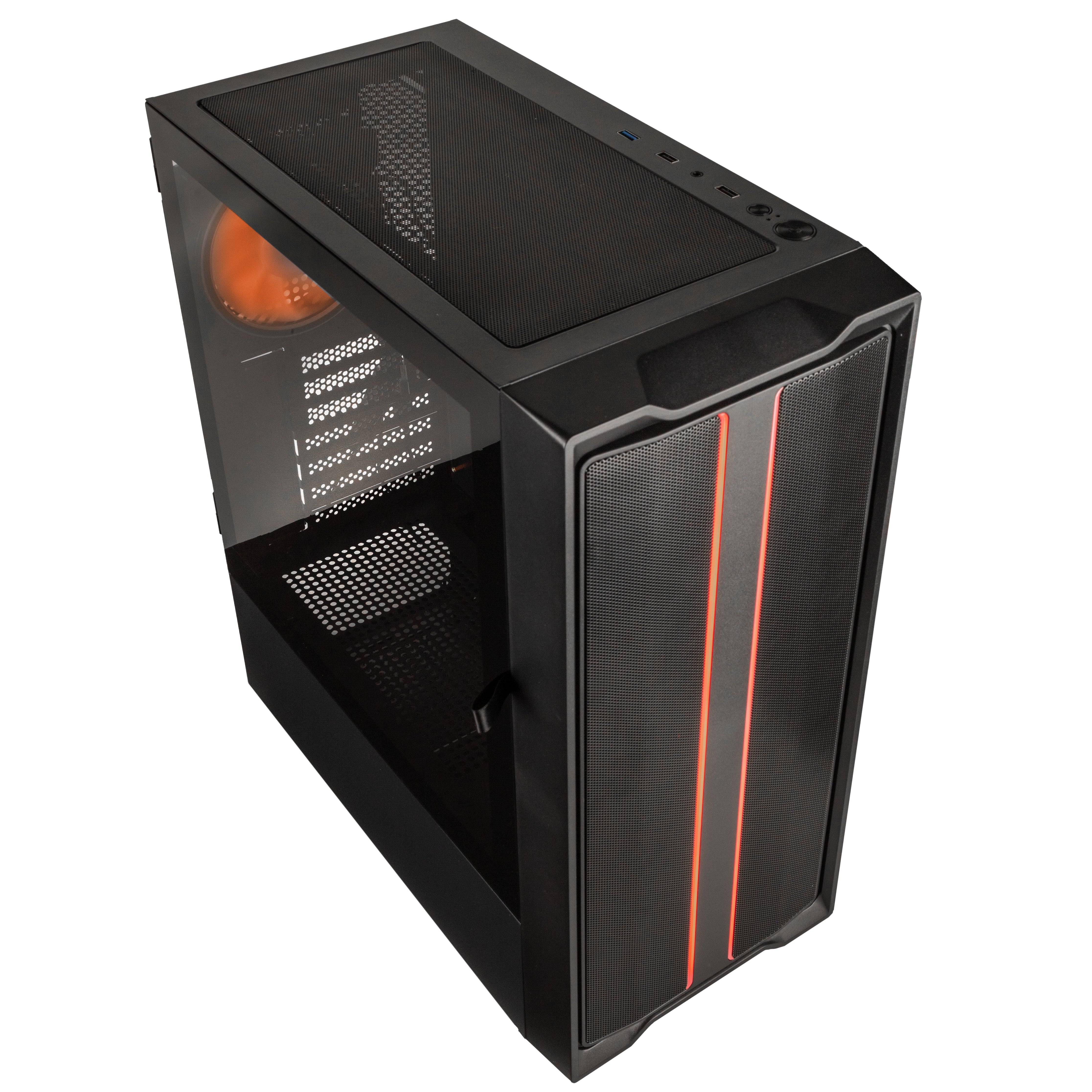 Kolink Inspire Series K12 Midi Tower ARGB Gaming Case - Svart fönster
