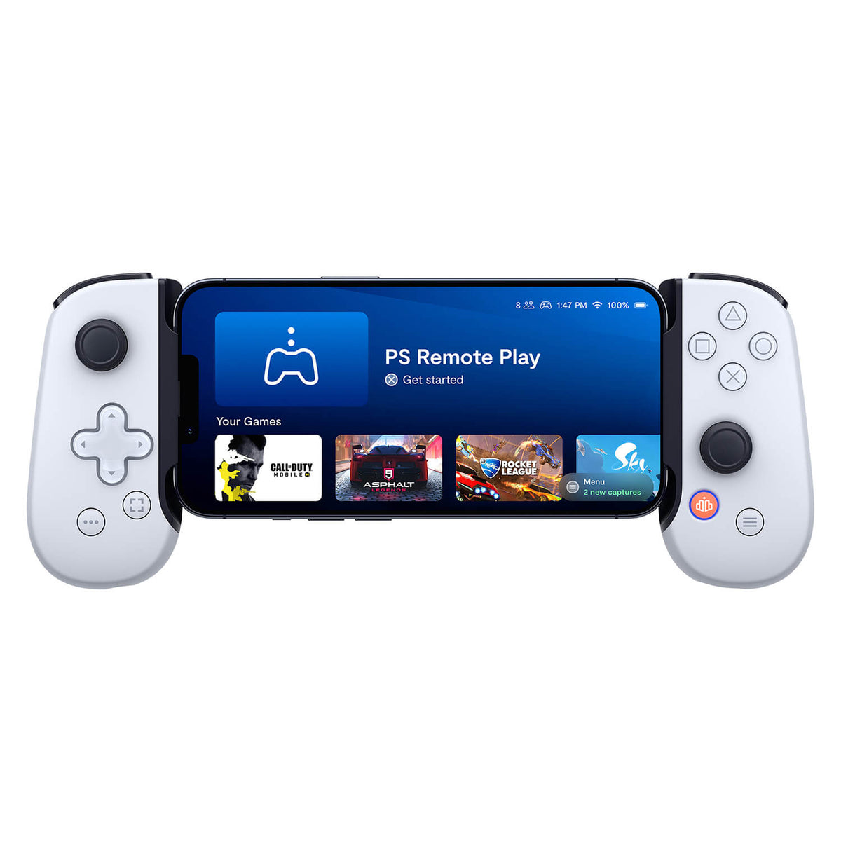 Backbone One 2. generation – PlayStation Edition – Lightning – hvid – produktbillede 2