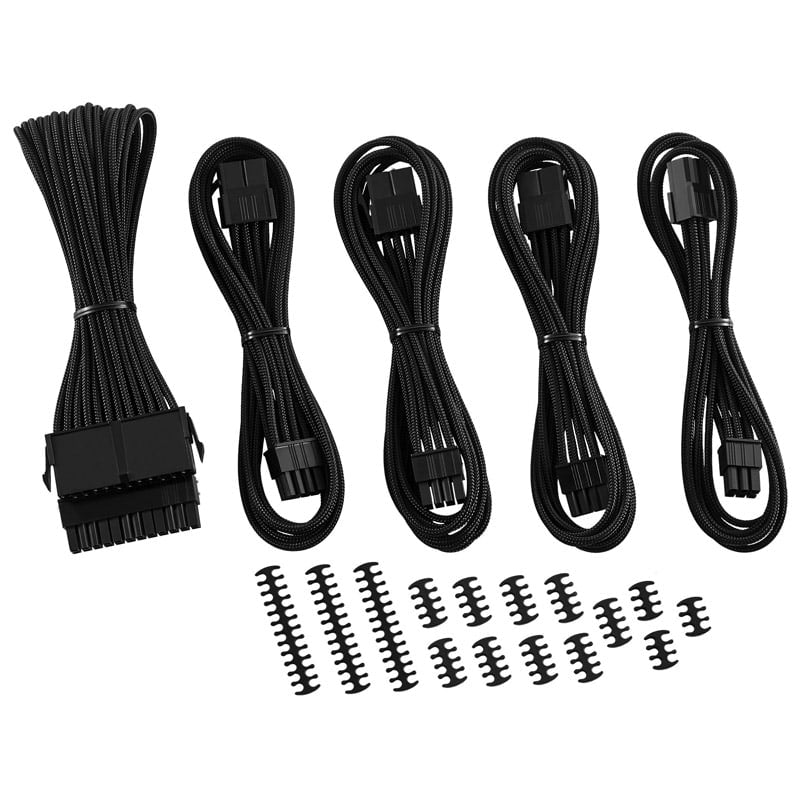 CableMod Classic ModMesh Cable Extension Kit - 8+6 Series - Svart