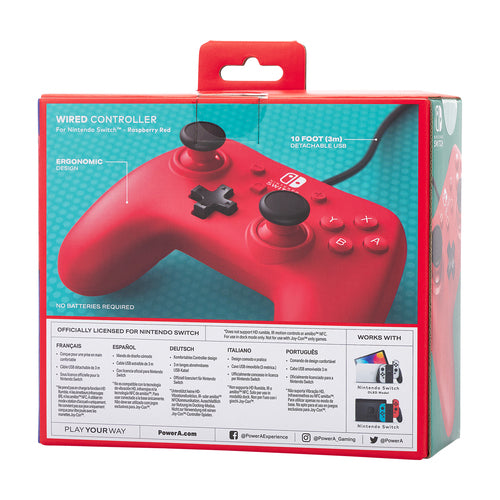 PowerA Wired Controller – Raspberry Red – Nintendo Switch – produktbillede 13